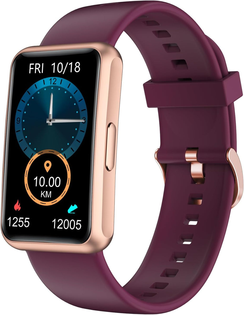 Fitness Tracker - Bluetooth-Free, App-Free, Phone-Free, IP68 Waterproof Fitness Watch for Men and Women with Full Touch Screen, Steps and Calories Counter, Sleep Tracker, and Alarm Clocks (Purple)